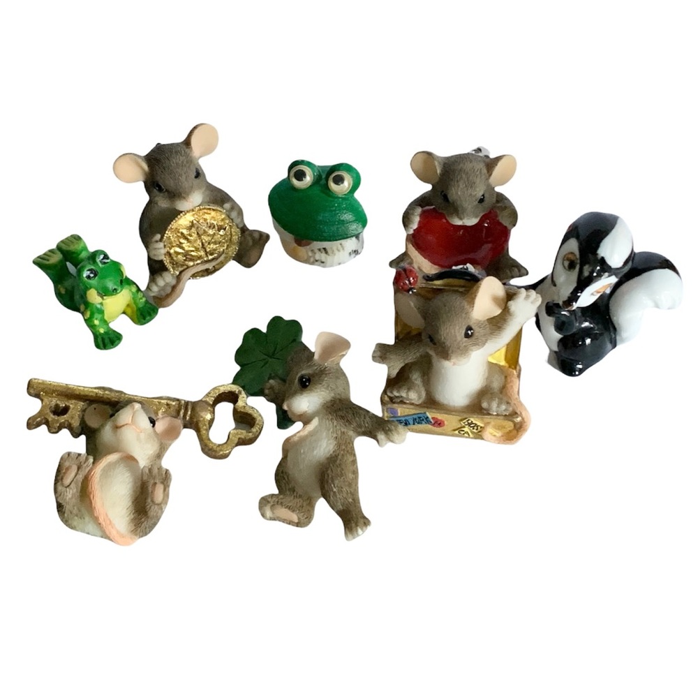 Vintage mouse 5 brooch with decor 3